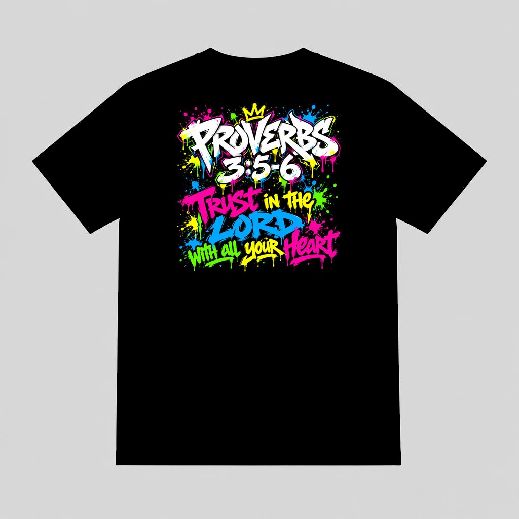 Holy Graffiti back print — Proverbs 3:5-6